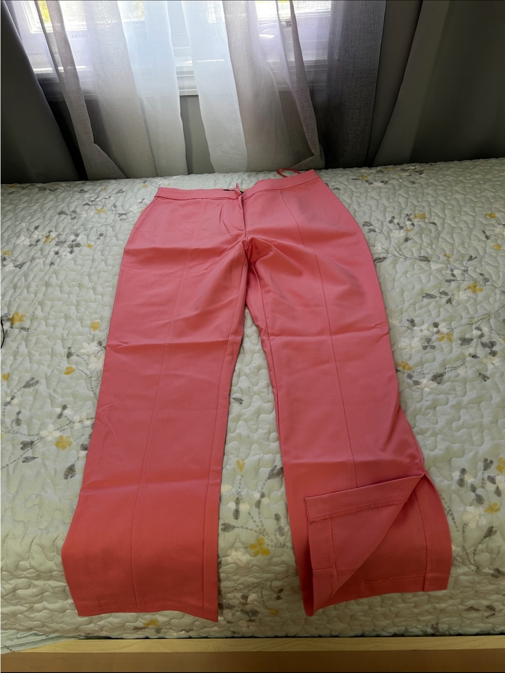 Boston Proper Coral Straight-Leg Pants